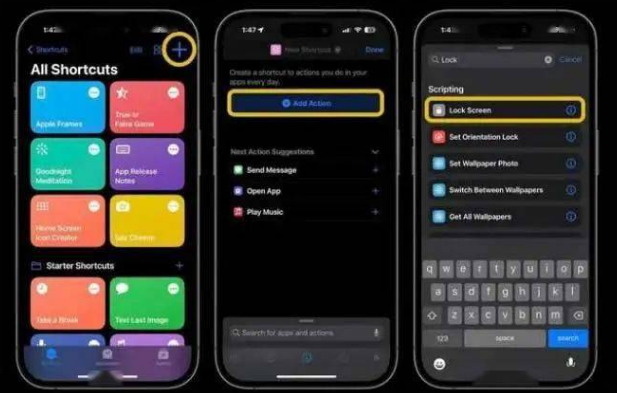 周村苹果14锁屏维修店分享iPhone14升级iOS16.4后如何创建锁屏快捷方式 